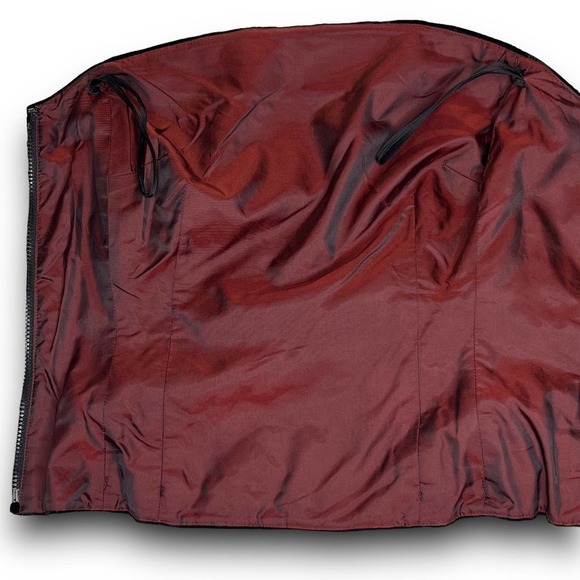 Ann Taylor Velvet Slik Blend Black Sleeveless Structured Tube Top Blouse Sz 6 - Picture 12 of 16